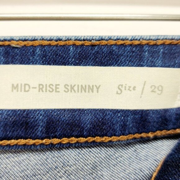 Pilcro And The Letterpress By Anthropologie Mid Rise Skinny Jeans Size 29 blue - Picture 4 of 15